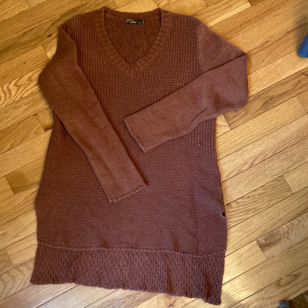 Prana tunic sweater, size S, organic cotton blend.